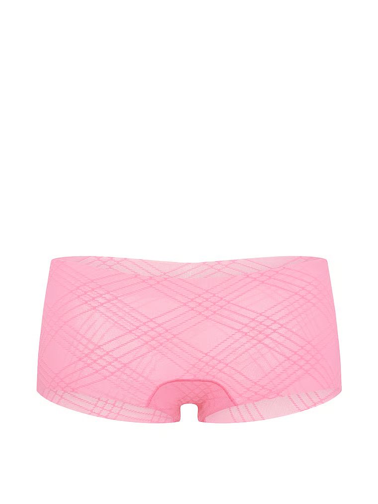 Majtki z siateczki w kratkę szorty No-Show Plaid Mesh Boyshort. Produkt ma kolor wzorzysty i pochodzi z kolekcji No-Show. 