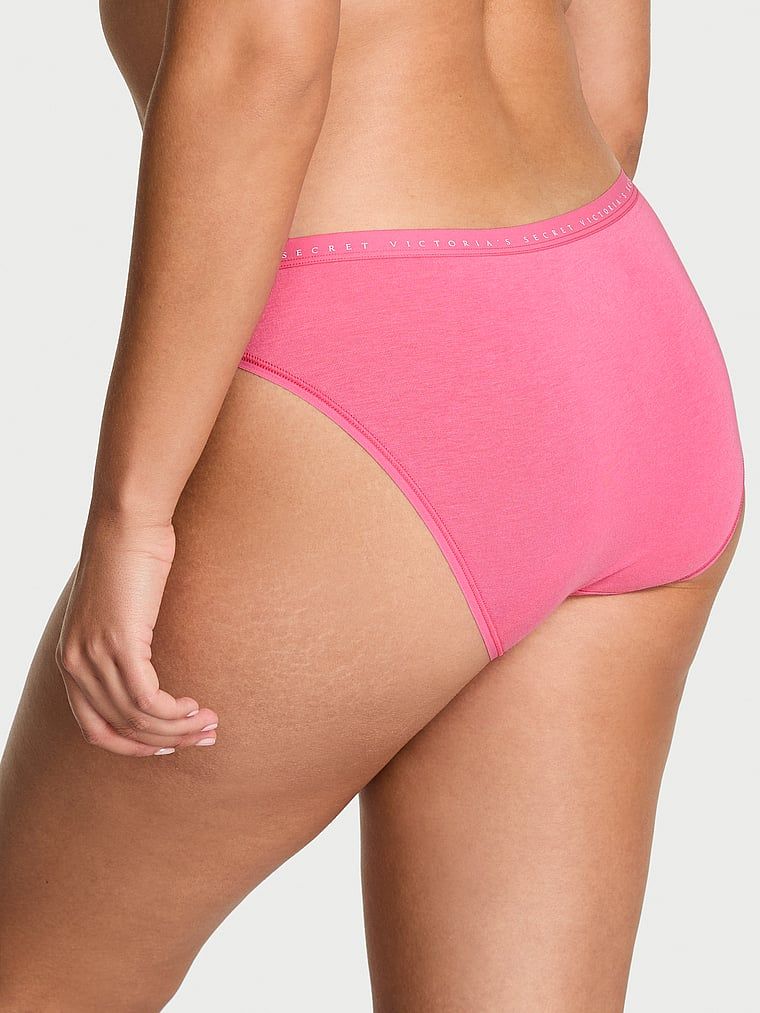 Majtki bawełniane Bikini. Produkt ma kolor różowy i pochodzi z kolekcji Victoria's Secret. 
