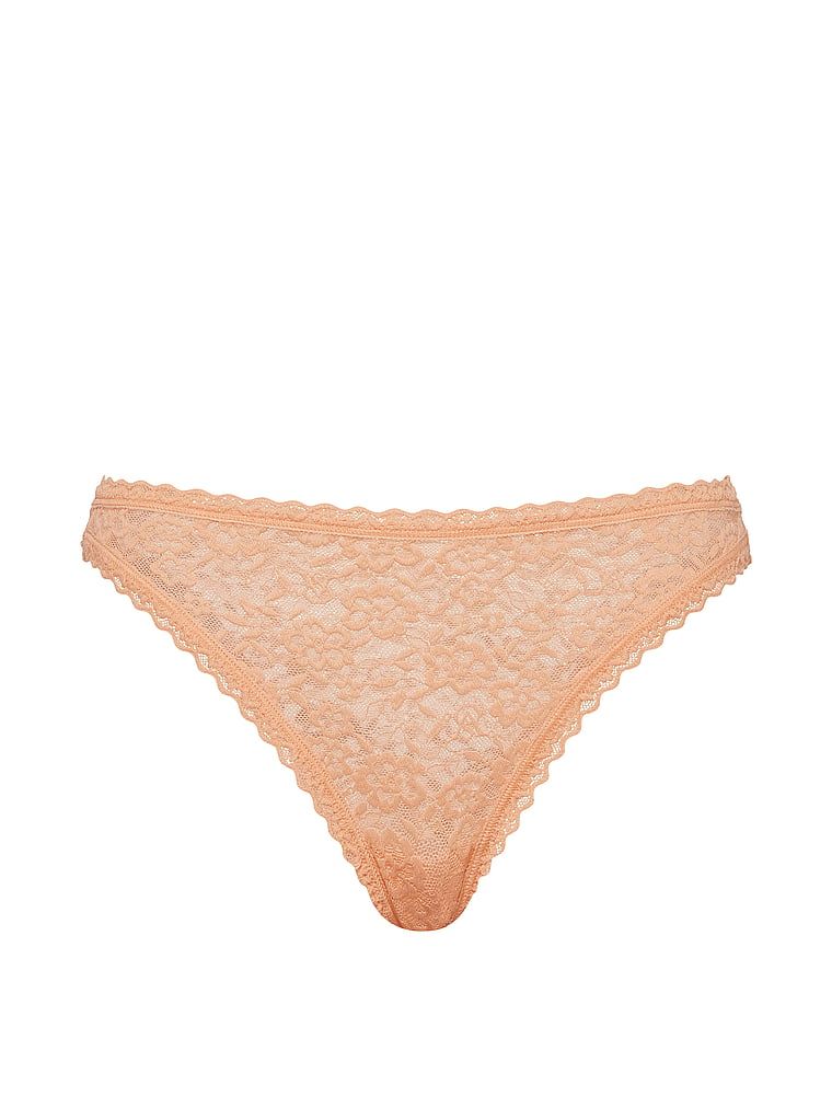 Majtki koronkowe Lace 90s. Produkt ma kolor pomarańczowy i pochodzi z kolekcji Lacie. 