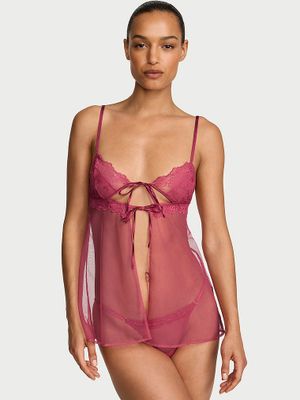 Very Sexy Halka i stringi Sheer Rose Babydoll