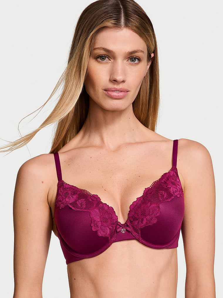 Body by Victoria Biustonosz push-up z koronką Perfect Shape Lace-Trim