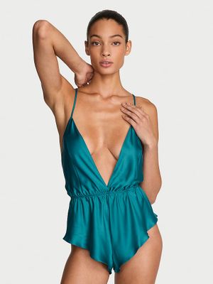 Victoria's Secret Kombinezon satynowy do spania Flutter Romper