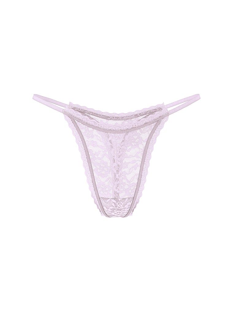 Stringi koronkowe Blossom. Produkt ma kolor purpurowy i pochodzi z kolekcji Lacie. 