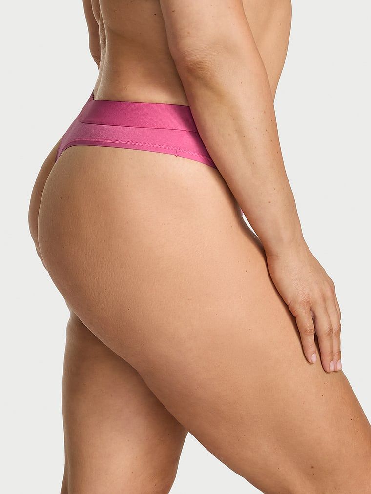 Cotton Stringi bawełniane z błyszczącym logo Shine Patch