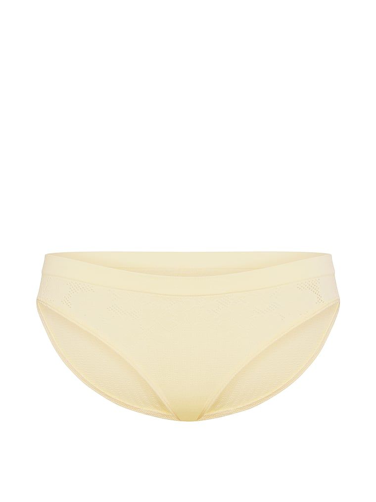 Majtki Floral Rib Bikini. Produkt ma kolor żółty i pochodzi z kolekcji Seamless. 