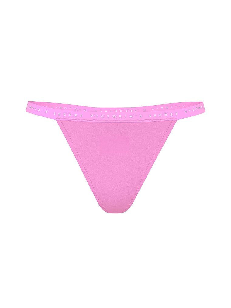 Stringi bawełniane Stretch Cotton. Produkt ma kolor różowy i pochodzi z kolekcji Body by Victoria. 