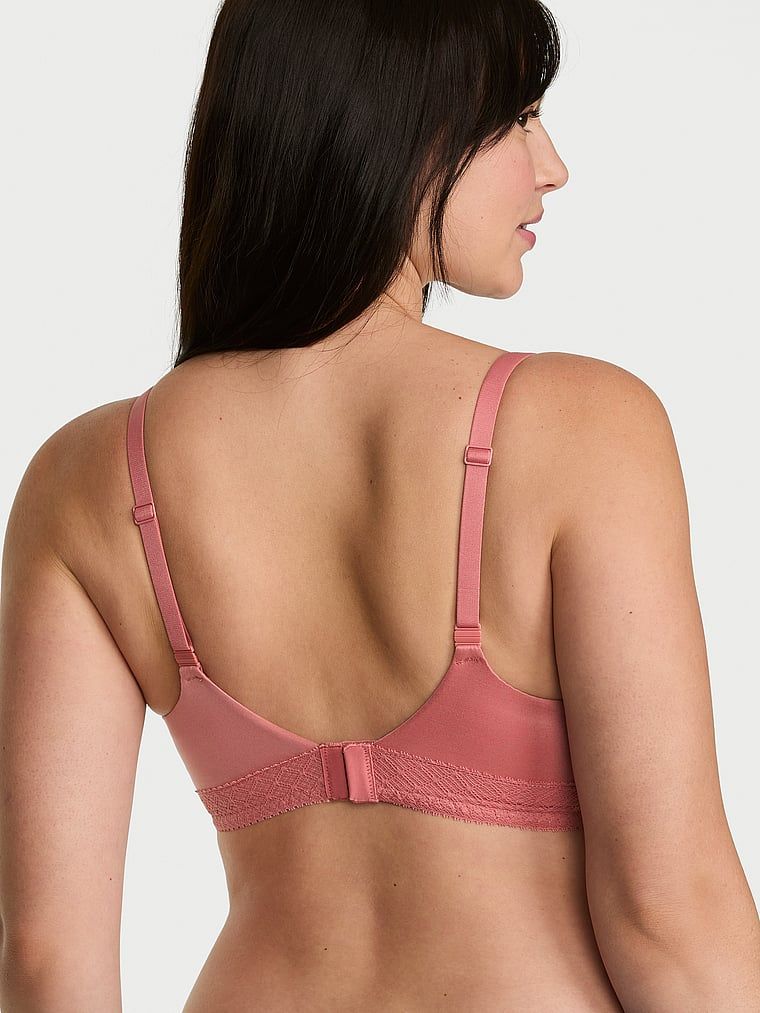 Biustonosz push-up z koronką Perfect Shape Lace-Trim. Produkt ma kolor różowy i pochodzi z kolekcji Body by Victoria. 