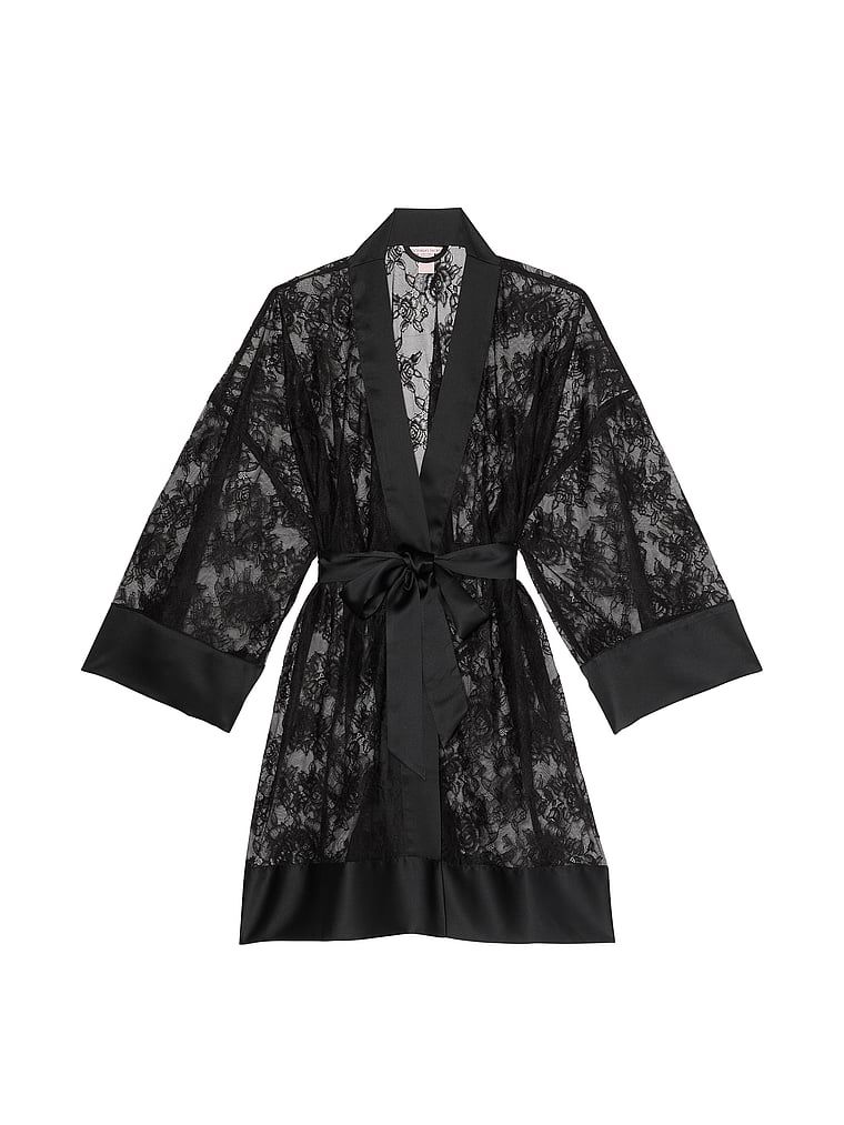 Victoria's Secret Szlafrok koronkowy krótki Rose Lace