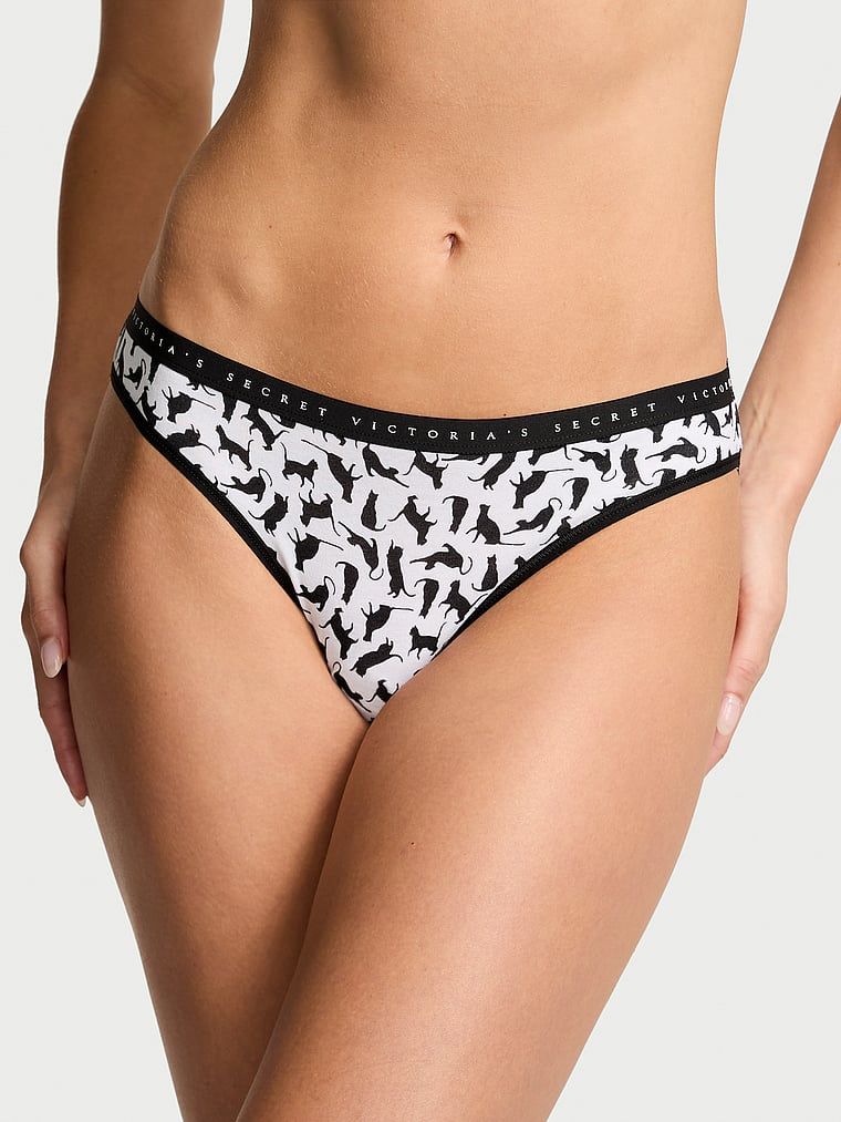 Majtki bawełniane Bikini. Produkt jest wzorzysty i pochodzi z kolekcji Victoria's Secret. 