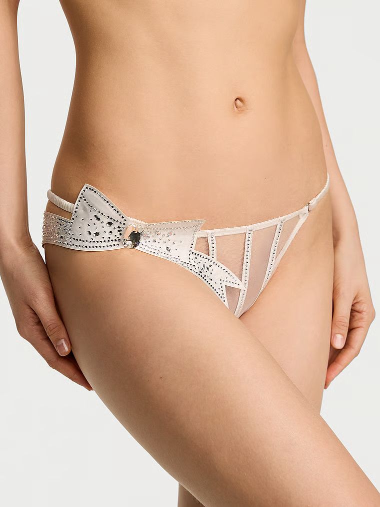 Majtki z kokardką Atelier Sheer Bow Bikini. Produkt ma kolor biały i pochodzi z kolekcji Dream Angels. 