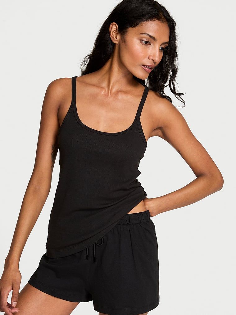 Victoria's Secret Top bawełniany do spania Mix & Match