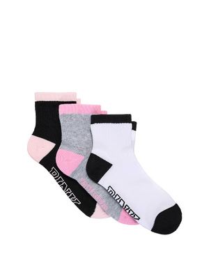 PINK 3 pary skarpetek quarter