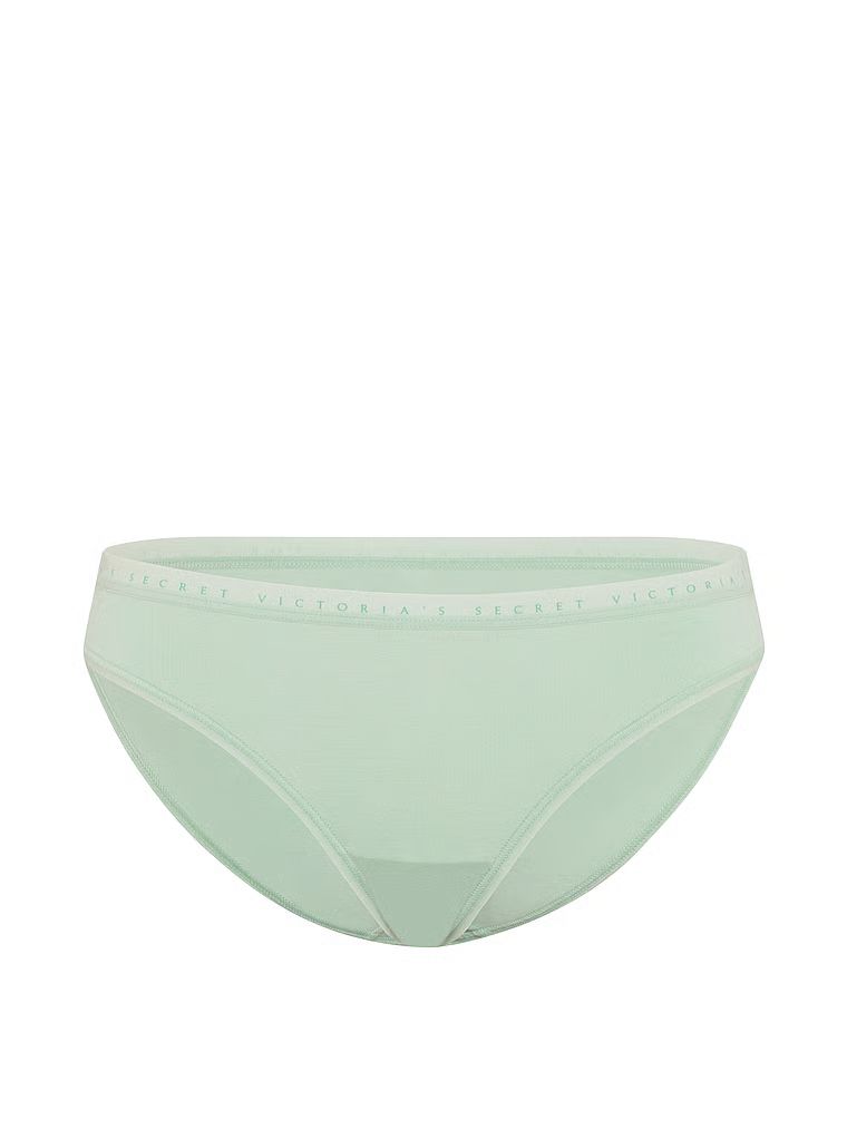 Majtki bawełniane Bikini. Produkt ma kolor niebieski i pochodzi z kolekcji Victoria's Secret. 