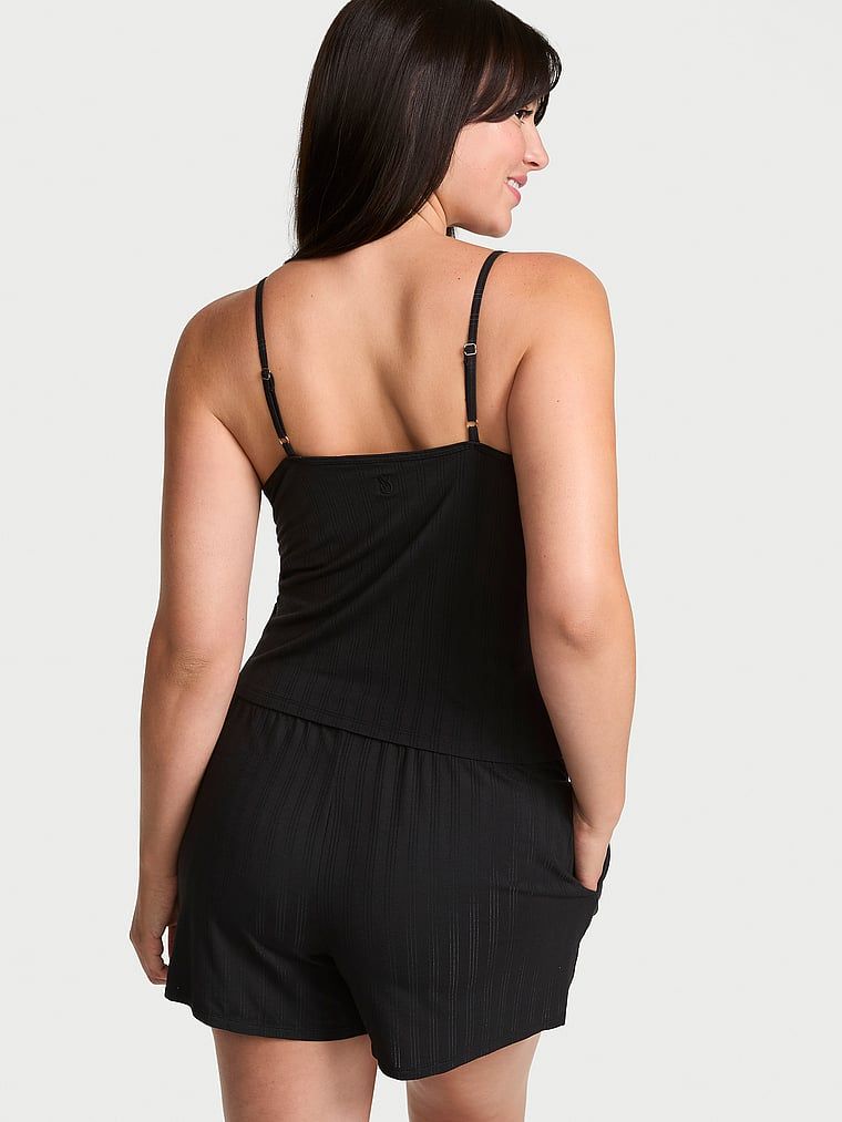 Zestaw do spania z modalu - top na ramiączkach i szorty SoSoft. Produkt ma kolor czarny i pochodzi z kolekcji Victoria's Secret. 